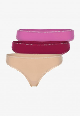 Tommy Hilfiger 3 PACK Thong orchid blue italian wine 3 НАБОР стринги орхидея голубая итальянское вино