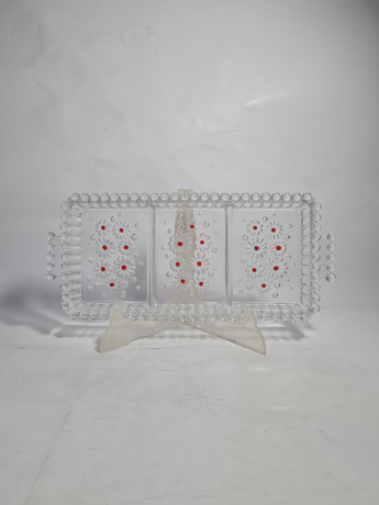 Поднос винтажный Walther Glas, хрусталь, 34 х 15.5, прямоугольный, Германия, 1970-80гг.