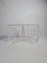 Поднос винтажный Walther Glas, хрусталь, 34 х 15.5, прямоугольный, Германия, 1970-80гг.