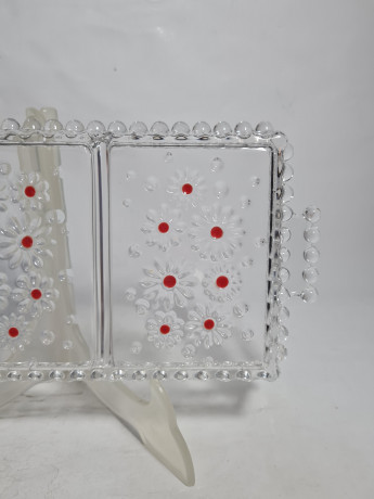 Поднос винтажный Walther Glas, хрусталь, 34 х 15.5, прямоугольный, Германия, 1970-80гг.