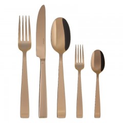 Sambonet Sambonet Flat - Edelstahl / PVD Kupfer Besteckset 30-tlg. Vollheft / Monoblock Набор столовых приборов Sambonet Flat из нержавеющей стали / меди с PVD-покрытием, 30 предм. Полный буклет/моноблок