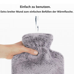 GelldG GelldG Heisswasserspender Warmflasche mit Bezug – Weicher Warmeflasche fur Erwachsene Farbverlauf blau Диспенсер для горячей воды GelldG Грелка с крышкой Мягкая грелка для взрослых