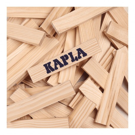 KAPLA KAPLA Holzplattchen im Kasten mit Tragegriffen und Radern Деревянные тарелки KAPLA в ящике с ручками для переноски и колесиками