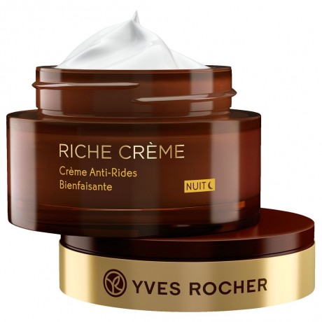 Yves Rocher Riche Creme Antifalten Verwohn-Nachtpflege Насыщенный крем против морщин комфортный ночной уход