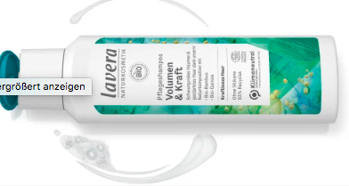 Lavera Shampoo Volumen & Kraft Shampoo, Лавера Шампунь Объем и Сила с органическим бамбуком, 250 мл