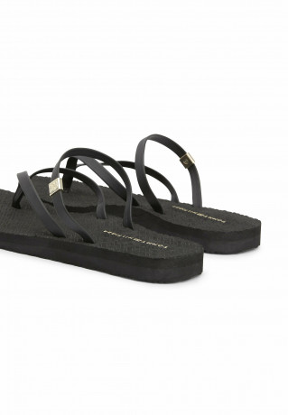 Tommy Hilfiger TH MONOGRAM STRAPPY  T-bar sandals black TH MONOGRAM STRAPPY Сандалии с Т-образной перемычкой черный