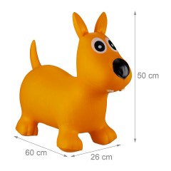 relaxdays 1 x Hupftier Hund gelb 1 x желтая копытная собака
