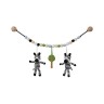 SindiBaba® Kinderwagenkette Zebra STRIPEY gehakelt mit Rasseln Коляска-цепочка зебра ПОЛОСКА связана крючком с погремушками
