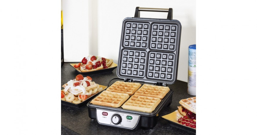 Bestron Bestron Waffeleisen ASW281 silber/schwarz, 1.100 Watt silber/schwarz Вафельница Bestron ASW281 серебристый/черный, 1100 Вт