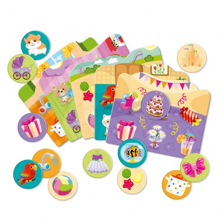 Montessori LOTTO. Wovon traumen die Madchen? ЛОТО. О чем мечтают девушки?