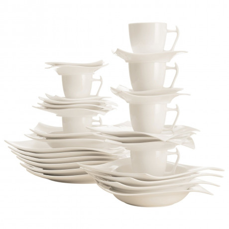 Maxwell & Williams Maxwell & Williams Kombiservice 30-tlg. MOTION Weiss Комбинированный сервиз Maxwell &amp; Williams 30 шт. ДВИЖЕНИЕ