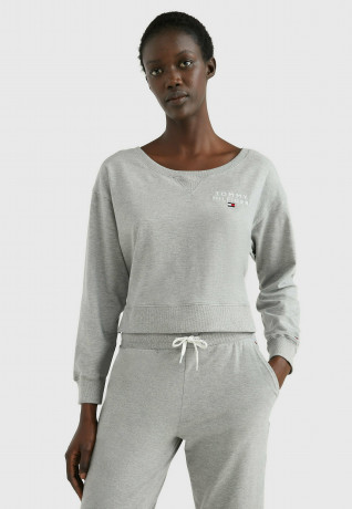 Tommy Hilfiger LOGO  Pyjama top light grey heather ЛОГОТИП пижамный топ светло-серый вереск