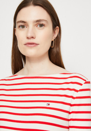 Tommy Hilfiger SLIM CODY STP B-NK 3/4SLV Long sleeved top breton white/fireworks SLIM CODY STP B-NK 3/4SLV Топ с длинными рукавами бретонский белый/фейерверк