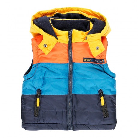 boboli Steppweste mit Kapuze Colorblock стеганый жилет с капюшоном и цветными блоками