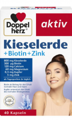 Doppelherz Kieselerde + Biotin + Zink Tabletten 40stk, Комплекс для укрепления волос с кремнием, биотином и цинком 40 шт.