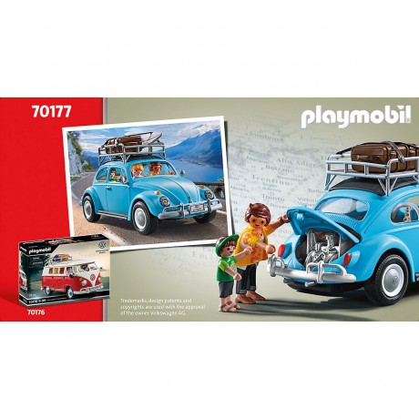 PLAYMOBIL PLAYMOBIL 2er Set: 70176 Volkswagen T1 Camping Bus + 70177 Volkswagen Kafer PLAYMOBIL Набор из 2 предметов: 70176 Кемпинговый автобус Volkswagen T1 + 70177 Volkswagen Beetle