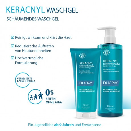 Ducray KERACNYL Waschgel  КЕРАКНИЛ гель для стирки