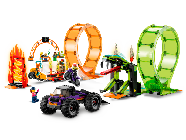 Lego Stuntshow-Doppellooping Двойной цикл каскадерского шоу