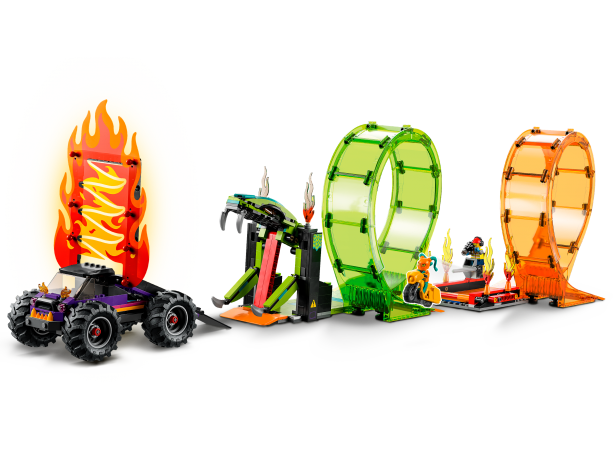 Lego Stuntshow-Doppellooping Двойной цикл каскадерского шоу