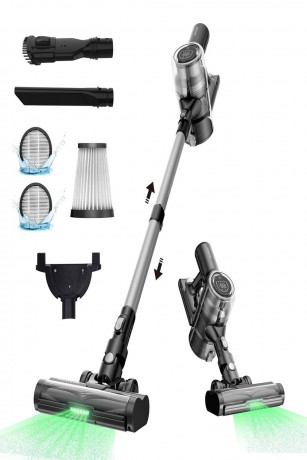 meeteu meeteu Akku-Stielstaubsauger Staubsauger kabellos 33KPa, 450,00 W, Akkustaubsauger, mit Vertect Licht und Anti-Tangle-Rollenburste  Беспроводной пылесос Meeteu, беспроводной пылесос 33 кПа, 450,00 Вт, беспроводной пылесос, с подсветкой Vertect и ро