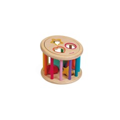 Janod Holz-Sortierspiel Rolltrommel Деревянная сортировочная игра Rolling Drum