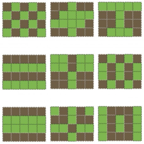 LittleTom Puzzlematte Uni Hellgrun Braun 20 Teile Коврик-пазл Uni светло-зеленый коричневый 20 деталей