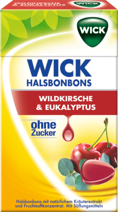 Wick Фитиль  Дикая вишня	 и Эвкалипт конфеты без сахара, 46 г