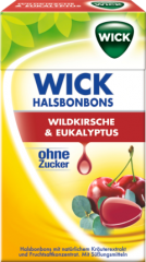 Wick Фитиль  Дикая вишня	 и Эвкалипт конфеты без сахара, 46 г