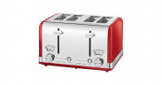 ProfiCook ProfiCook Toaster Vintage PC-TA 1194 rot/chrom, 1.630 Watt, fur 4 Scheiben Toast  rot/chrom Тостер ProfiCook Vintage PC-TA 1194 красный/хром, 1630 Вт, на 4 ломтика тостов