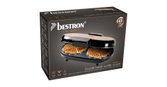 Bestron Bestron Doppel-Waffeleisen ADWM730CO fur Herzwaffeln kupfer/schwarz, 1.200 Watt  kupfer/schwarz Двойная вафельница Bestron ADWM730CO для вафель-сердечек медный/черный, 1200 Вт