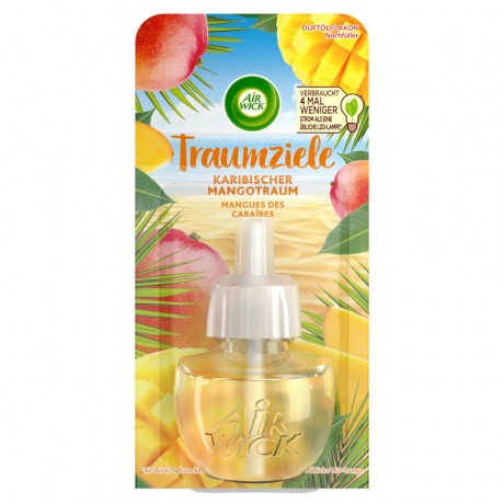 AirWick FreshMatic Karibischer Mangotraum Nachfullflakon Компактный Сменный блок для автоматического распылителя Карибский манго, 24 мл