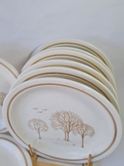 Тарелки винтажные Churchill England, керамика, 8 шт., 26 см, Англия, 1970-80гг.