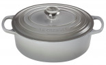 Le Creuset LE CREUSET Br\u00e4ter Oval Perlgrau SIGNATURE grau LE CREUSET Br>4ter Oval Pearl Grey SIGNATURE