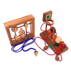 ROMBOL Seilpuzzle-Set mit unterschiedlichen Веревочный пазл с разными