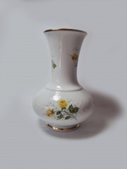 Seltman Weiden Bavaria Винтажная фарфоровая ваза "Чайные розы", 20см x 13см, Германия, 1960-70гг.