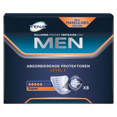 TENA Men absorbierende Protektoren Level 3 Super 8 шт.
