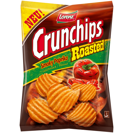 Lorenz Crunchips Roasted Smoky Paprika Рифлёные чипсы с душистой паприкой 150г