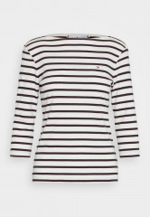 Tommy Hilfiger SLIM CODY STP B-NK 3/4SLV Long sleeved top breton white/desert sky SLIM CODY STP B-NK 3/4SLV Топ с длинными рукавами бретонский белый/небо пустыни