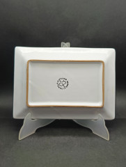 Блюдо винтажное Artiganato Sardo (Сардиния) с изображением птицы, фарфор, 21.5 х 15.5 см, Италия, 1970-80гг.