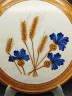 Блюдо винтажное Schramberg / Kannblume "Колос и синие цветы", керамика, глазурированная, 30.5 см, Германия, 1960-70гг.
