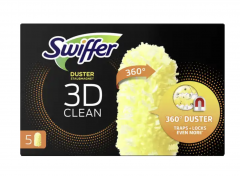 Swiffer  Staubmagnet 360 Tucher Nachfullpack, 5 packs x 5 Stk, Свиффер Сменные насадки 360 градусов против пыли для магнитной щетки, 5 штук x 5 упаковок