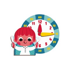 Janod Magnetbuch Lerne die Uhr Магнитная книжка Узнай часы