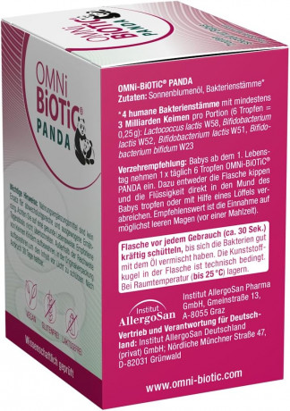 OMNI-BIOTIC Panda Tropfen, Пробиотик в каплях Омни-биотик Панда для детей с рождения, 4 штамма полезных бактерий, 8мл (курс на 28 дней)