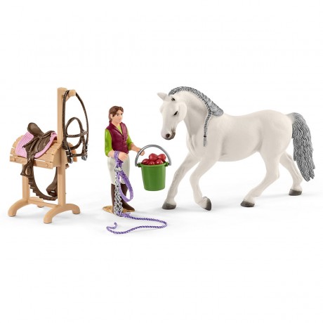 Schleich Schleich Horse Club 42389 Reitschule mit Reiterinnen und Pferden Schleich Horse Club 42389 Школа верховой езды с всадниками и лошадьми
