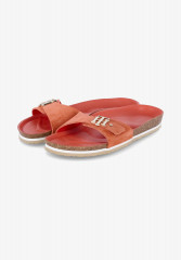Tommy Hilfiger MOLDED FOOTBED FLAT  Mules orange ПЛАТФОРМА С ФОРМОВАННЫМИ СТУПИЦАМИ Мюли апельсин