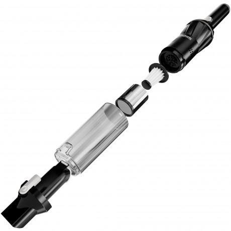 TurboTronic by Z-Line TurboTronic by Z-Line Akku-Handstaubsauger 6,5kpa, 25 Min. Laufzeit, ultra-Leichtgewicht Boden Staubsauger, 85 W, beutellos, kabelloser Sofa Couch Tisch Handsauger mit Ladestation schwarz/gold Беспроводной ручной пылесос TurboTronic 