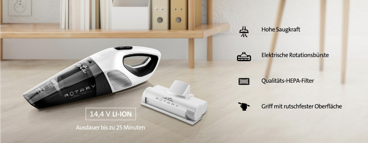 eta eta Akku-Handstaubsauger Rotary ETA142590000, 8,64 W, beutellos  Беспроводной ручной пылесос eta Rotary ETA142590000, 8,64 Вт, без мешка