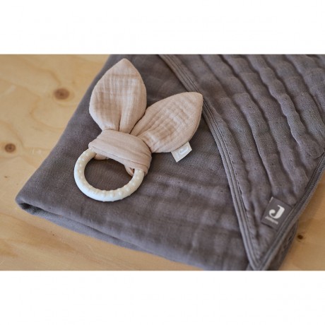 jollein Beissring siliconen Bunny ears chestnut Прорезыватель силиконовый Заячьи ушки каштановые