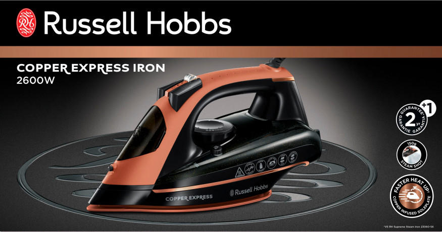 RUSSELL HOBBS RUSSELL HOBBS Dampfbugeleisen Copper Express 23975-56, 2600 W RUSSELL HOBBS Паровой утюг Copper Express 23975-56, 2600 Вт