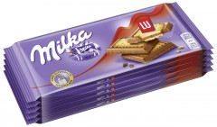 Milka (Милка) Tafelschokolade Alpenmilch Schokolade &amp; LU Kekse 5 шт. по 100 г Упаковка 500 г